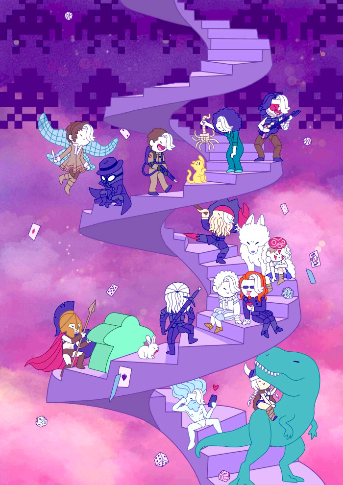 Cartel de Fancon amb il·lustracions de Fangirls